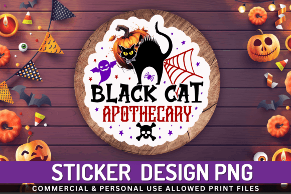 Black Cat Apothecary Stickers Design Review