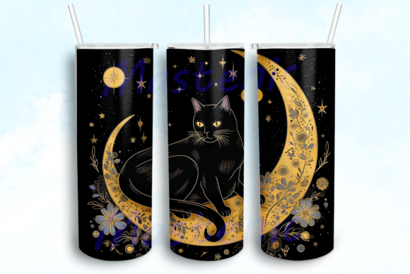 Black Cat Celestial Moon Tumbler Wrap Review