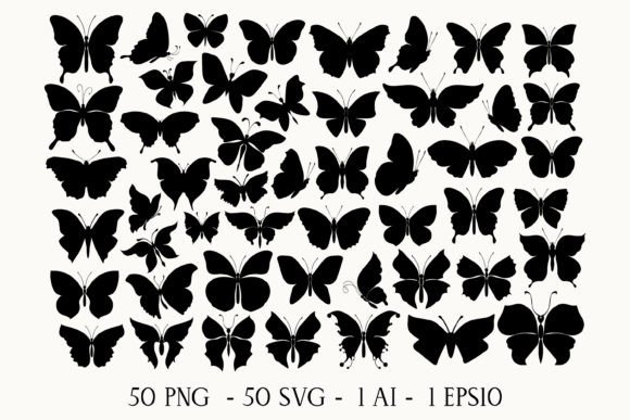 Butterfly Silhouettes Clipart Svg Bundle Review