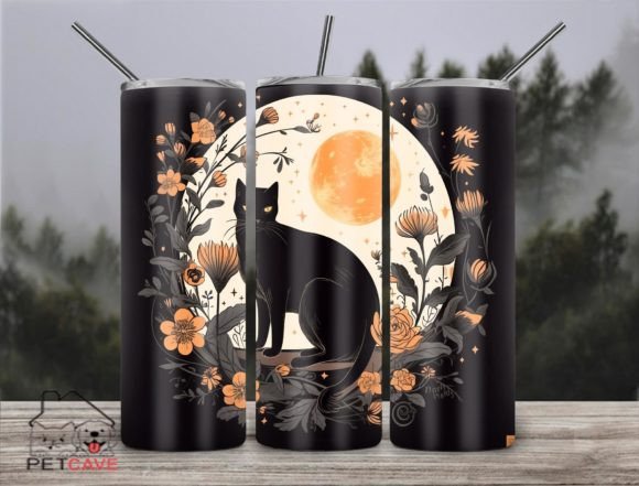 Cat and Moon Tumber 20 Oz Embroidery Design Review