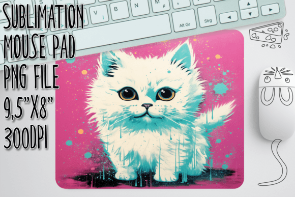 Charming Cat Faces Mouse Pad Artwork Review
