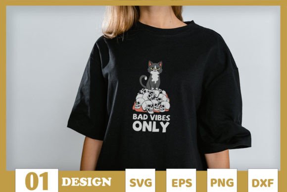 Funny Cat Bad Vibes Only Embroidery Review