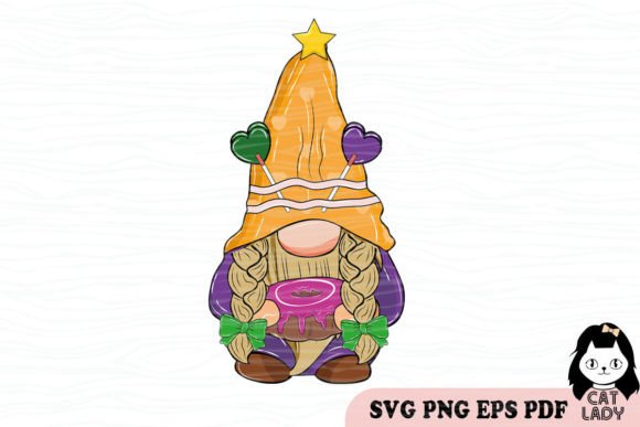Gnome Mardi Gras Clipart SVG PNG Review