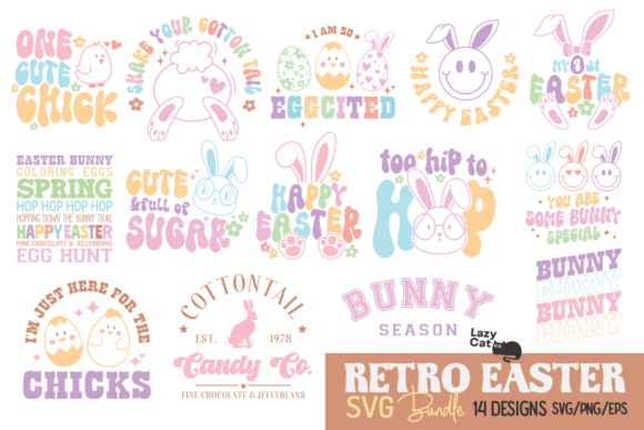 Retro Easter SVG Design Bundle Review