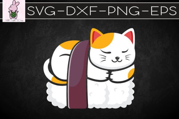Sushi Cat Kawaii Anime Neko Japanese