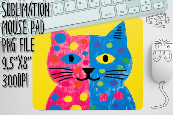 Vibrant Cat Cartoon Mouse Pad Pattern Review